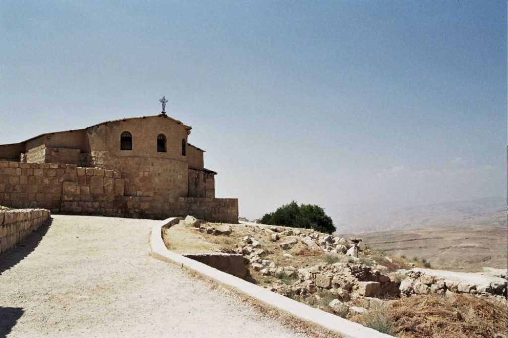 Mt Nebo is where Moses is said to have seen the Promised Land.  This is the Moses Memorial Church.